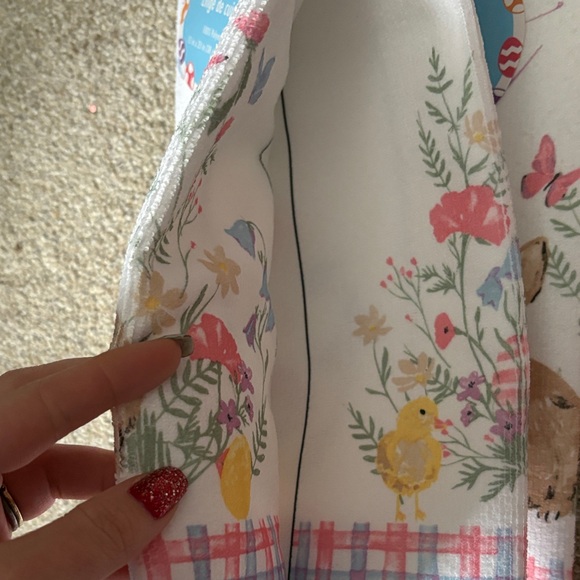 Easter Bunny Kitchen Towel - White and Brown - Picture 3 of 3